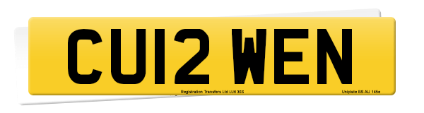 Registration number CU12 WEN